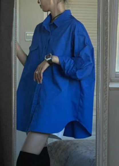 New Butto Black Coats and Blue Shirt Two Piece Set Spring