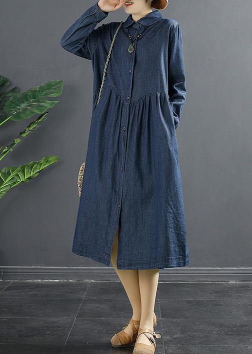 Black Tunics for Lapel Patchwork Dresses