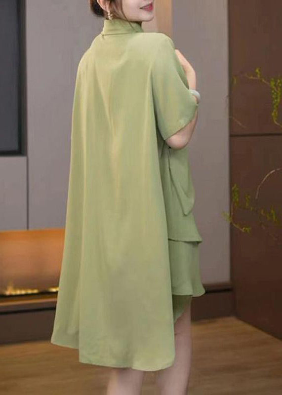 Fruit Green Oversized Patchwork Two-piece Set Summer