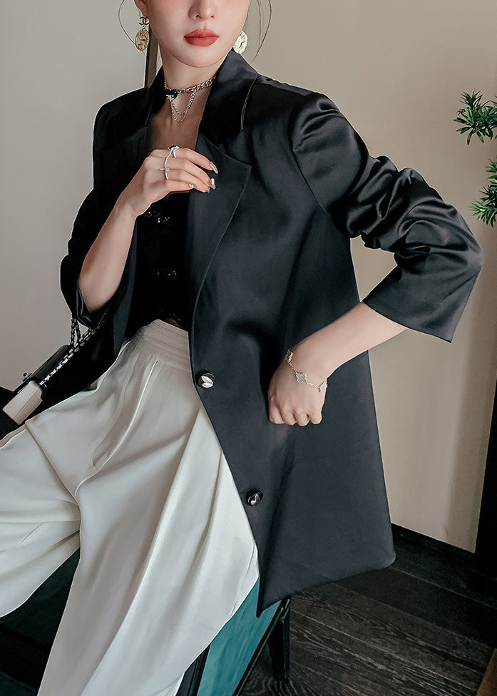 Vogue Blacknotched Print Button Shirt Long Sleeve