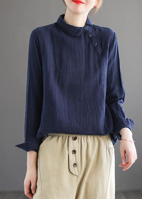 White Texture Clothes Lapel Button Down Spring Blouses