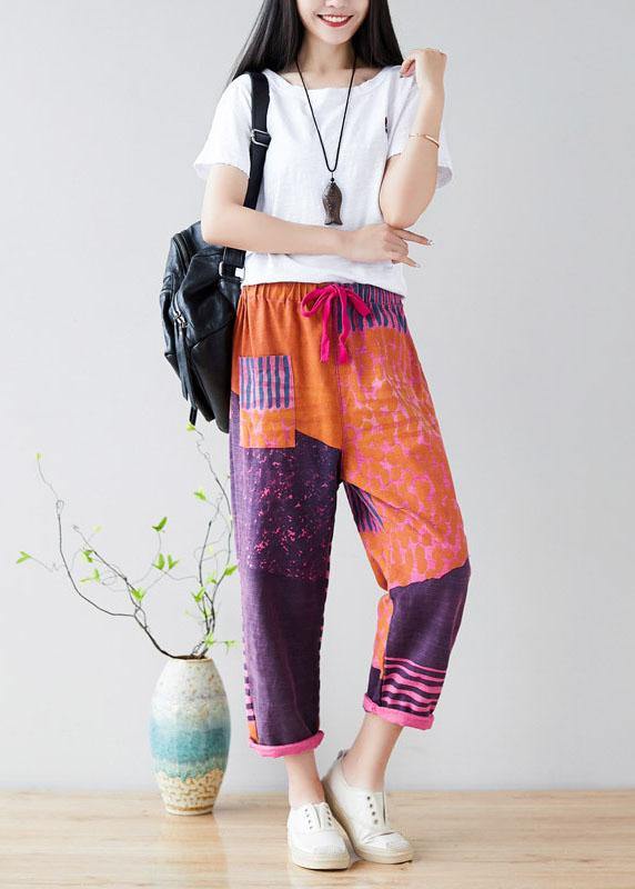 Purple Pockets Straight Fall Denim Pants