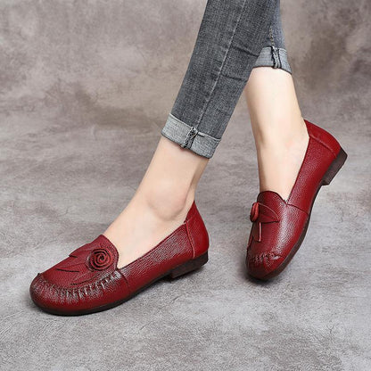Black Cowhide Leather Loafer Shoes Loafer Shoes
