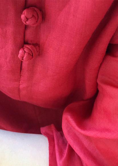 Red Clothes for O Neck Half Sleeve Art Shirts