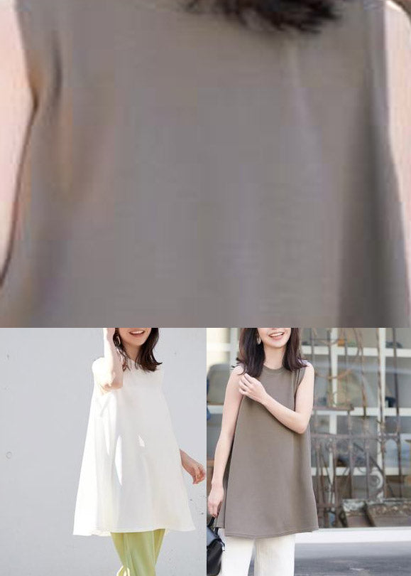 Coffee Cotton T Shirt Sleeveless