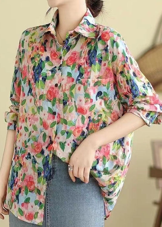 Peter Pan Collar Shirt Tops Long Sleeve