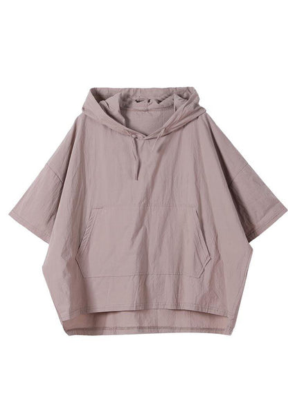 Khaki Low High Design Cotton Summer Shirt