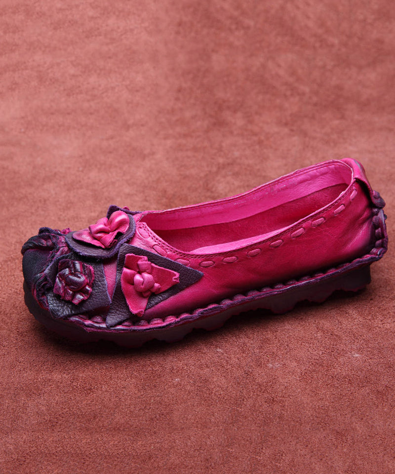 Splicing Penny Loafers Rose Genuine Leather