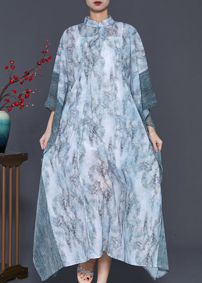 Tie Dye Patchwork Chiffon Maxi Dresses Two Piece Spring