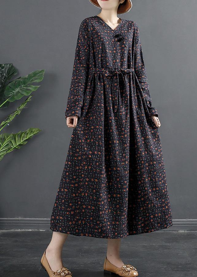 Natural V Neck Clothes for Ideas Navy Print Maxi Dresses