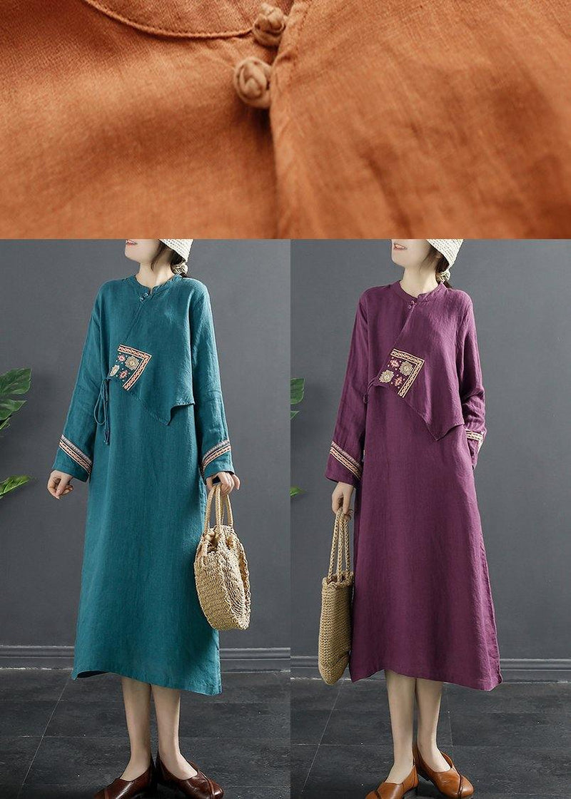 Patchwork Clothes Tutorials Orange Embroidery Robes Dress