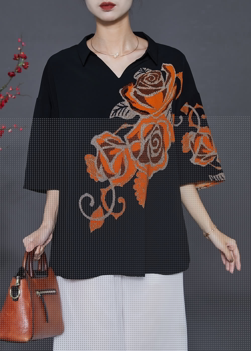 French Black Embroideried Oversized Cotton Tanks Summer