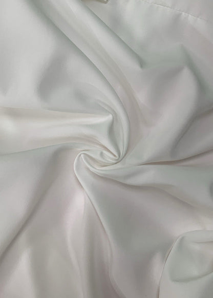 White Asymmetrical Cotton Long Dresses Long Sleeve