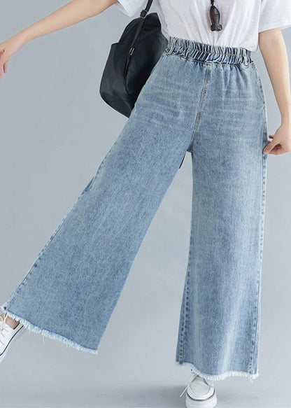 Elastic Waist Wide Leg Pants