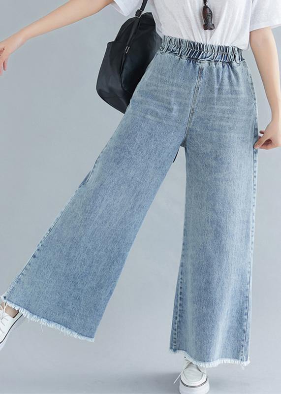 Elastic Waist Wide Leg Pants