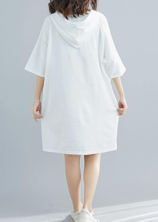 Italian White Appliques Cotton Summer Dresses