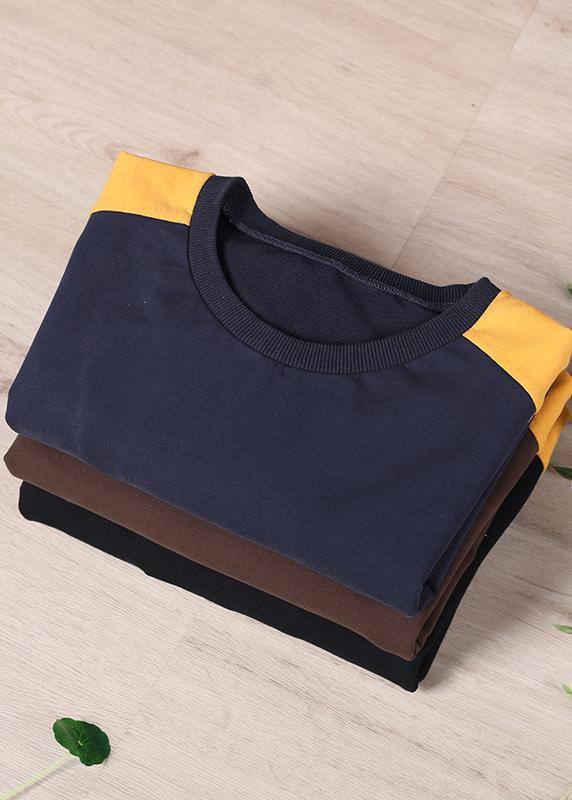 Chocolate O-neck Sweatshirts Tracksuits