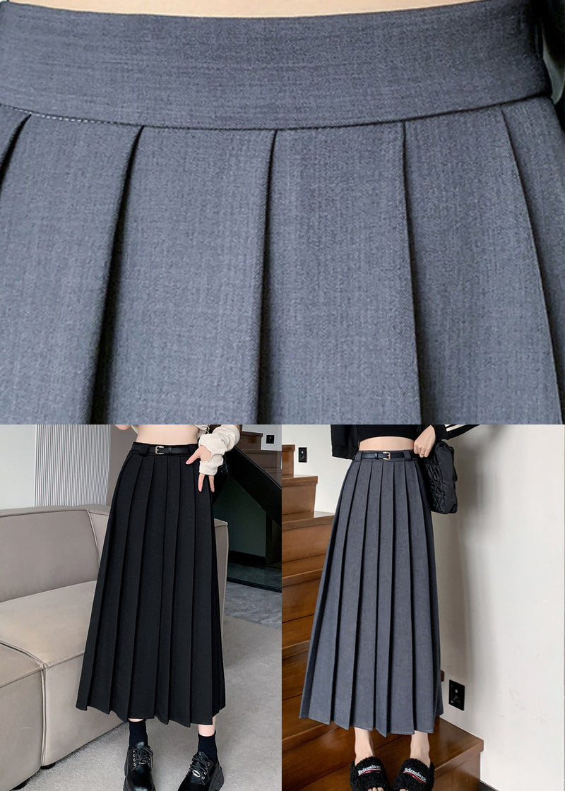 Black High Waist a Line Skirts