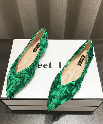 Soft Comfy Apricot Flat Shoes Pointed Toe