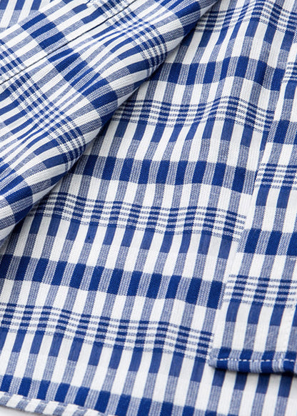 French Blue Peter Pan Collar Striped Shirts Fall