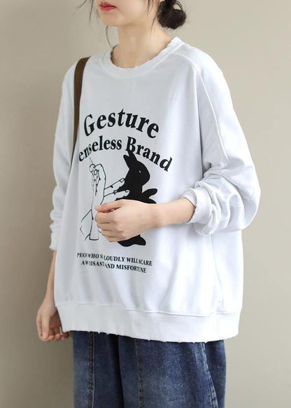 O Neck Spring Clothes Fabrics White Tops
