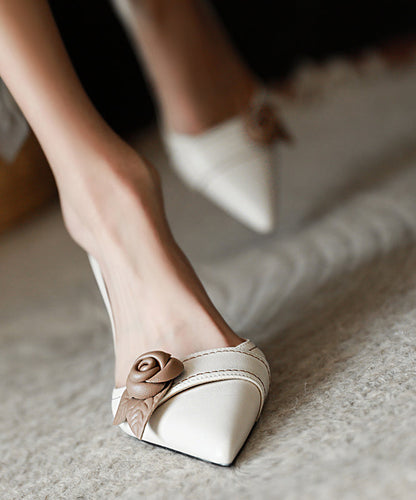 Black Suede High Heels Stylish Splicing Pointed Toe