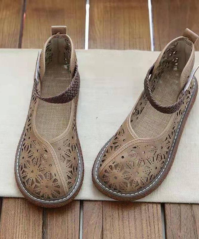 Faux Leather Khaki Water Sandals Buckle Strap Best Sandals for Walking