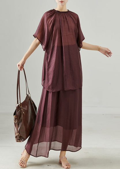 Mulberry Oversized Linen Sets 2 Pieces Summer