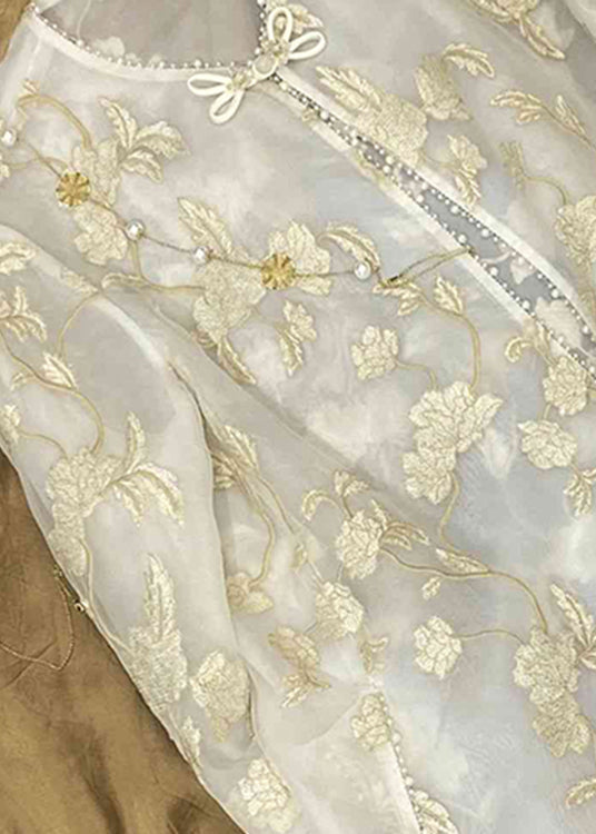 Chinese Style Embroideried Tops and Skirts Two Pieces Set Summer