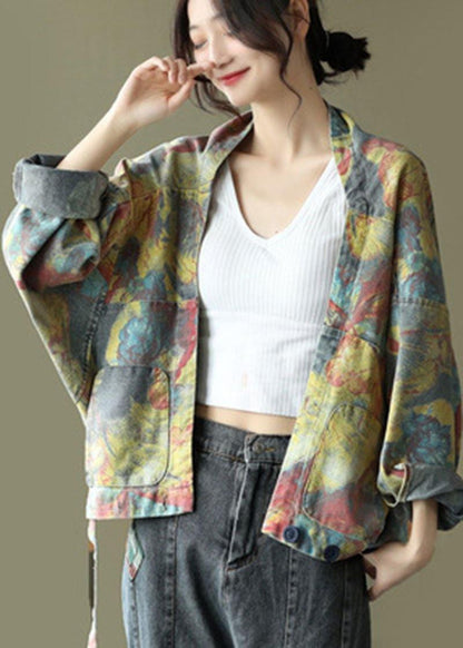 Modern Yellow Button Deni Top Short