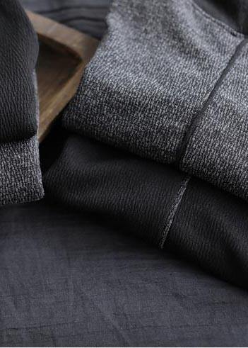 Loose Black Color Matching Hoodie and Elastic Pants Suit