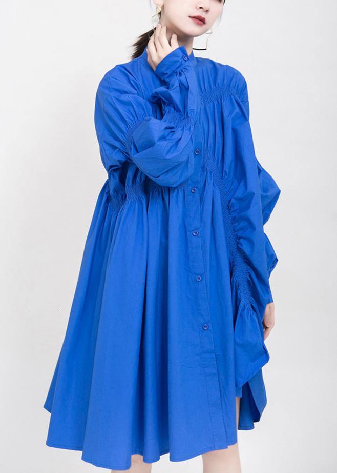 Asymmetrical Pleated Big Size Dress Spring