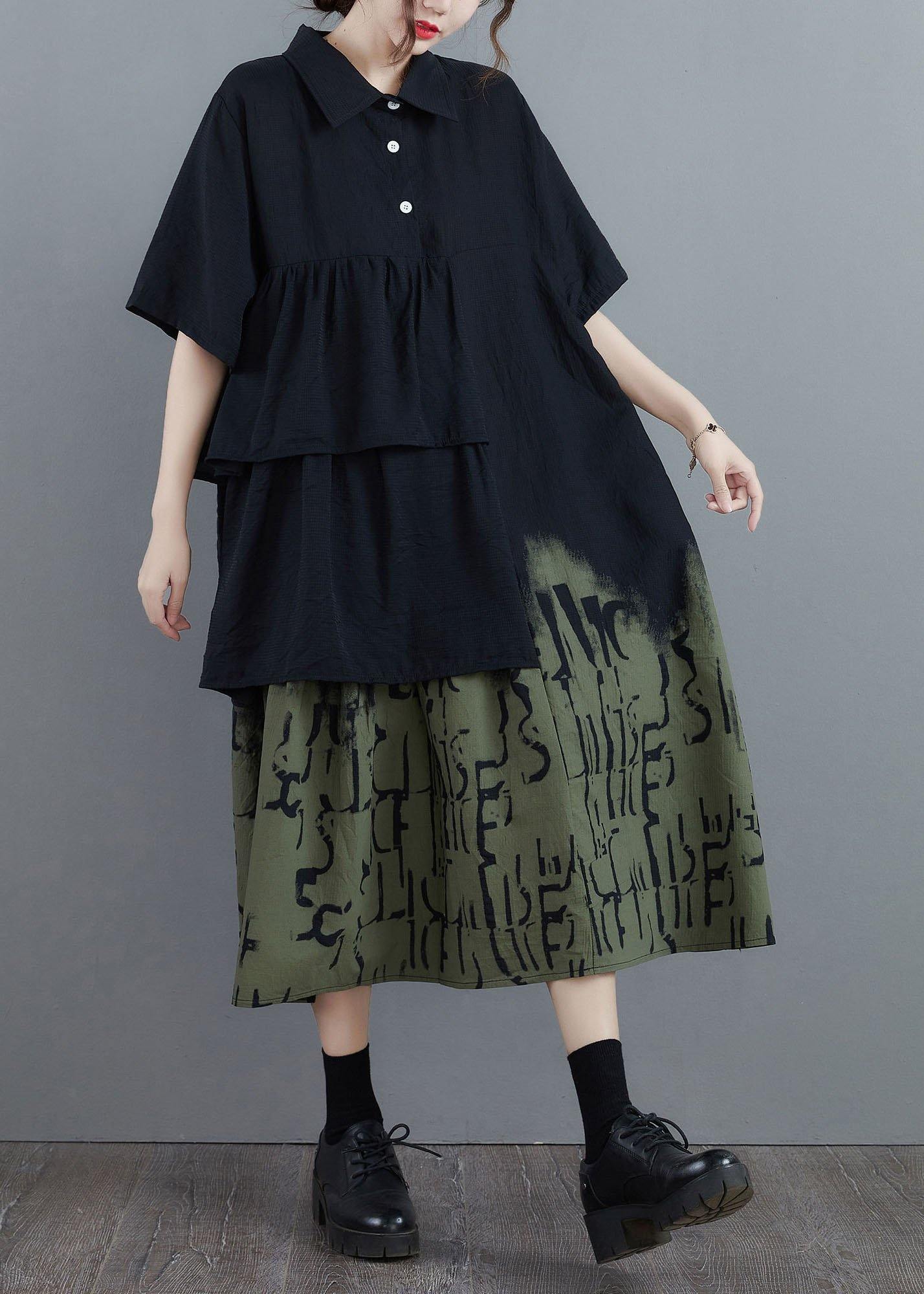 Stitching Contrast Fake Two-piece Dress