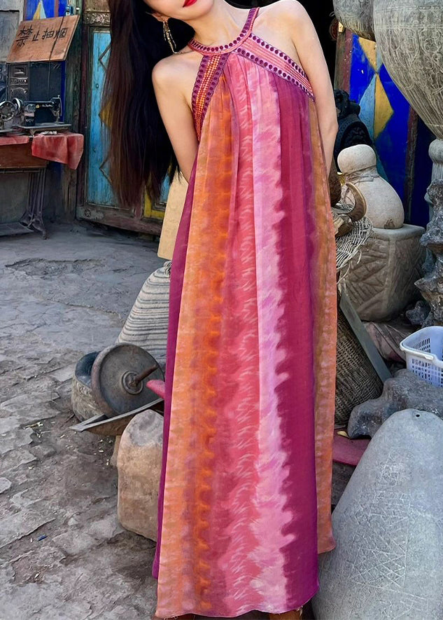 Tie Dye Vacation Dresses Sleeveless