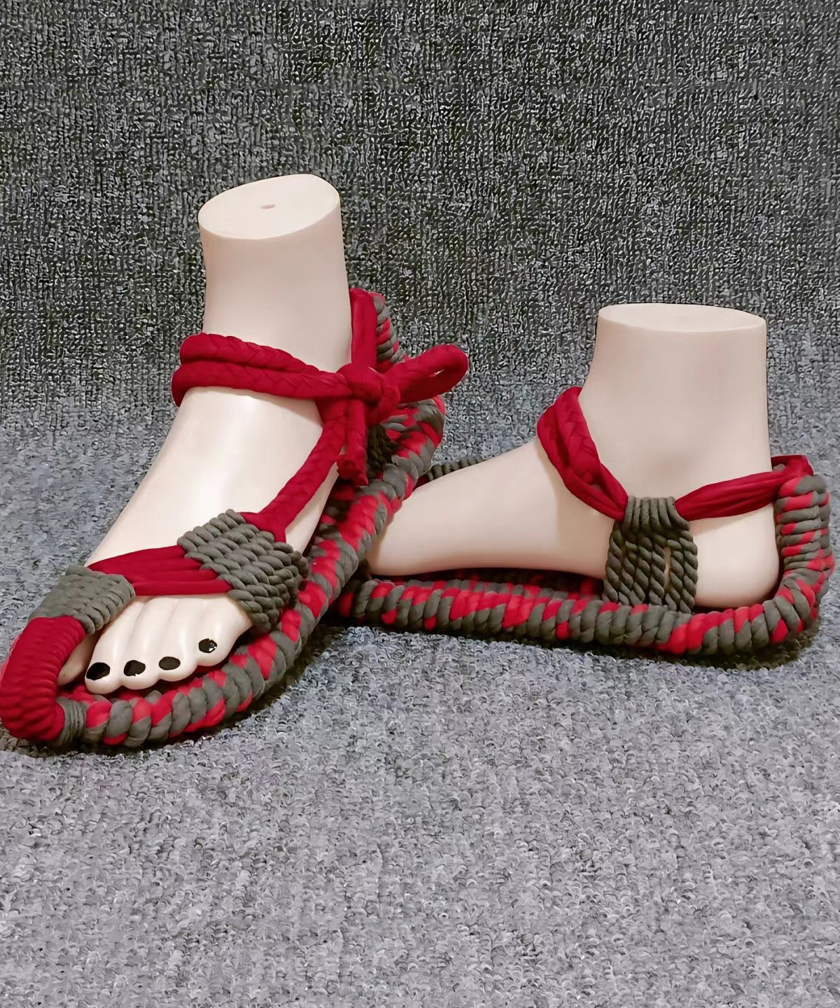 Handmade Knit Fabric Hollow Out Walking Sandals