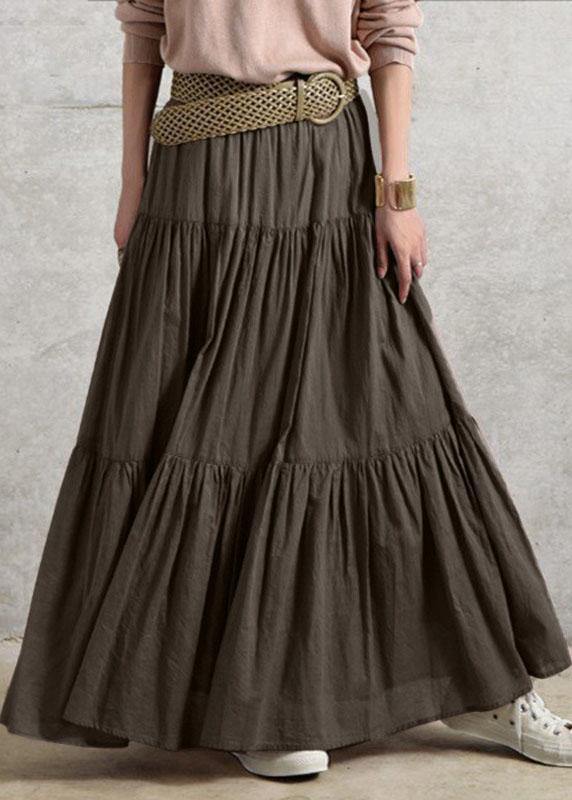 Handmade Retro Patchwork Ruffled Skirt