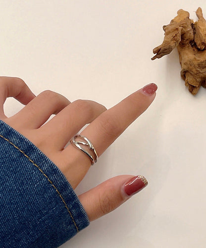 Silk Metal Three Piece Set Rings