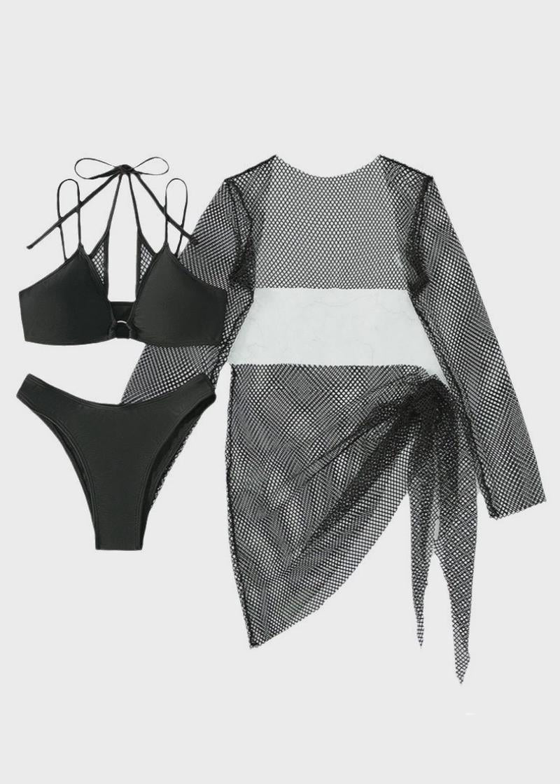 Swimsuit Set Four Piece Set Tulle Lingerie Set