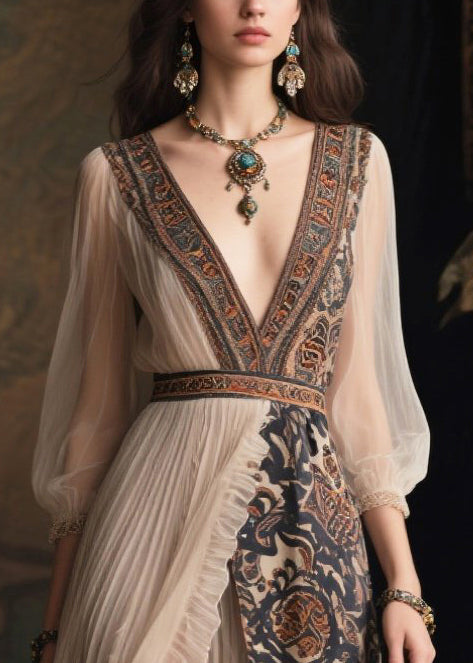 Asymmetrical Side Open Chiffon Dinner Dresses Summer