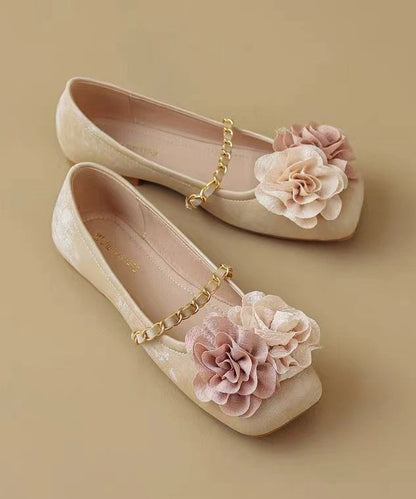 Boutique Comfortable Splicing Beige Flats Shoes