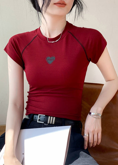 Mulberry Print Silm Cotton Tanks Summer