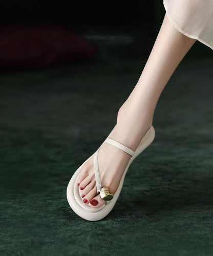Summer New French Toe Set Black Slide Sandals