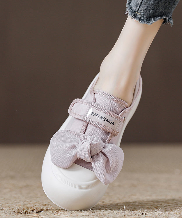 New Velcro Splicing Pink Board Shoes