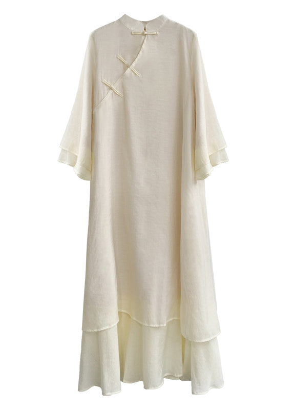 New Chinese Style Stand Collar Embroidered Dress Two-piece Set Autumn