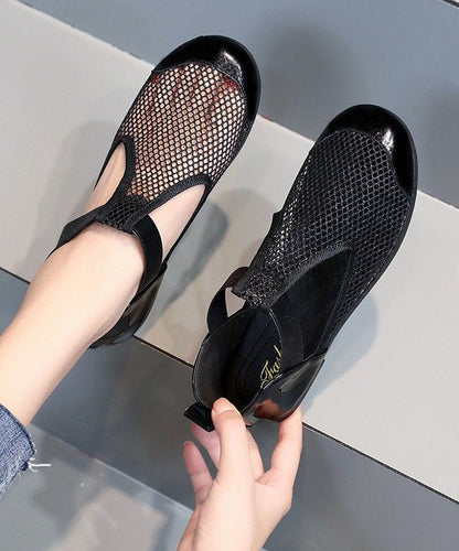 Black Breathable Mesh Hollow Out Best Sandals for Walking