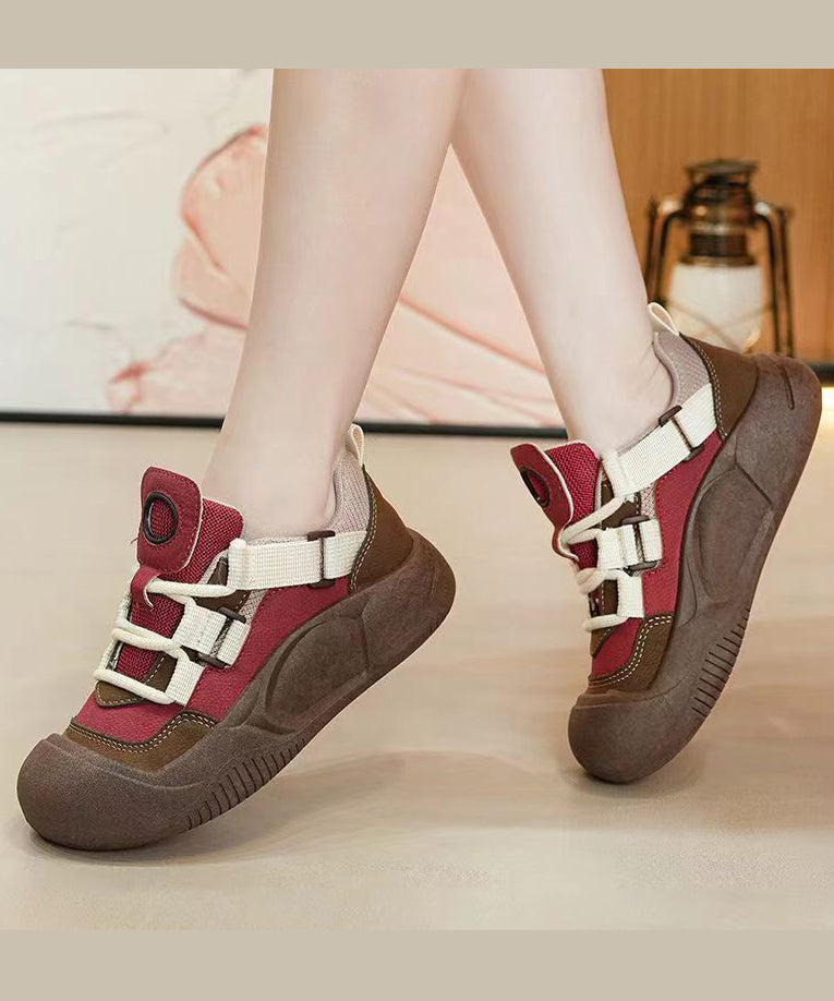 Green Cross Strap Platform Flat Shoes