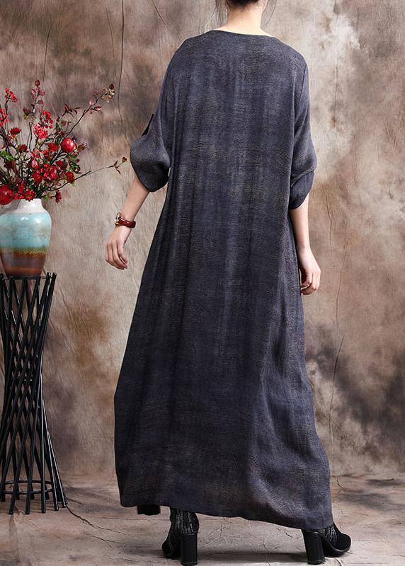 Classy Patchwork Print Maxi Dress Caftan Gown
