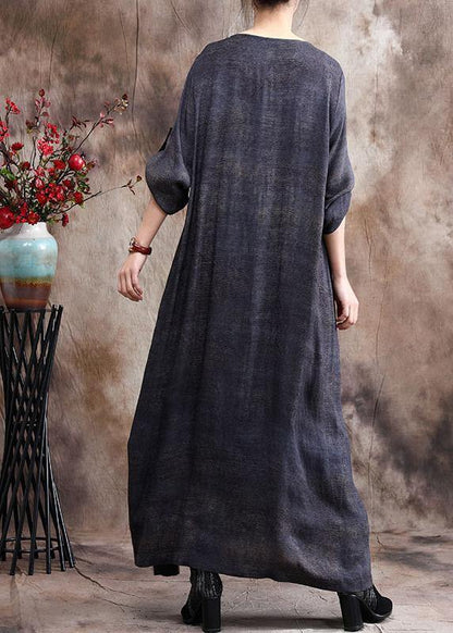 Classy Patchwork Print Maxi Dress Caftan Gown