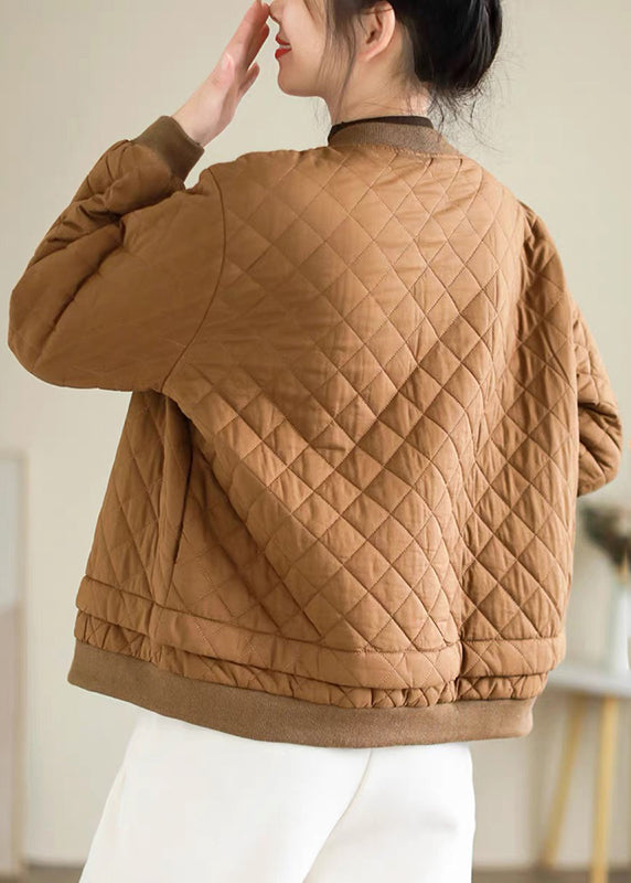 Red Button Warm Fine Cotton Filled Puffers Jackets Winter