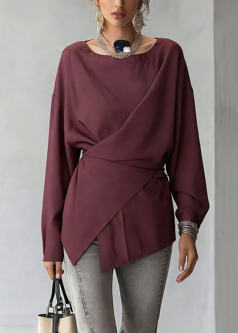 Original Design Red Crossing Shirt Spring